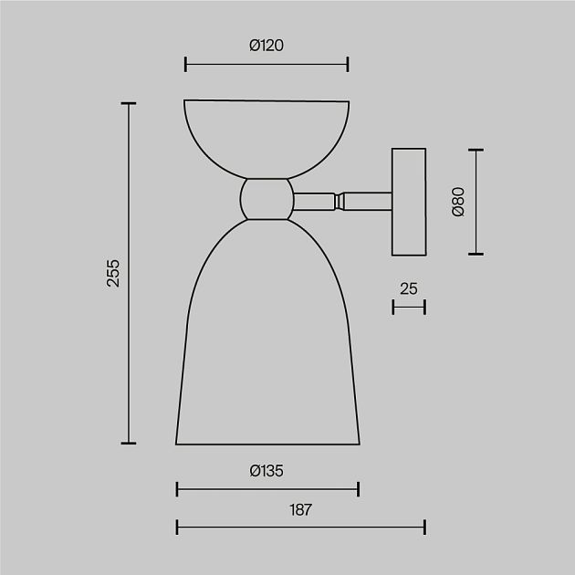 Настенный светильник (бра) MAYTONI Cloches MOD113WL-01W - фото 10
