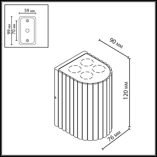 Настенный светильник ODEON LIGHT GLENN 7127/8WL - фото 2