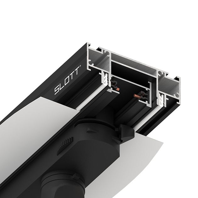 Интрудер (профиль) для встраивания однофазного трека в натяжной потолокSLOTT for NOVOTECH, длина 2м NOVOTECH 135191 - фото 3