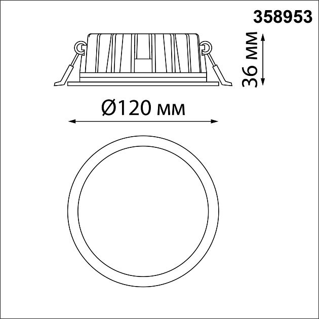 Встраиваемый светодиодный светильник с переключателем цветовой температуры NOVOTECH LANTE 358953 - фото 2