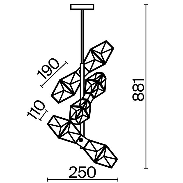 Подвесной светильник MAYTONI Cocktail time MOD325PL-06G1 - фото 2