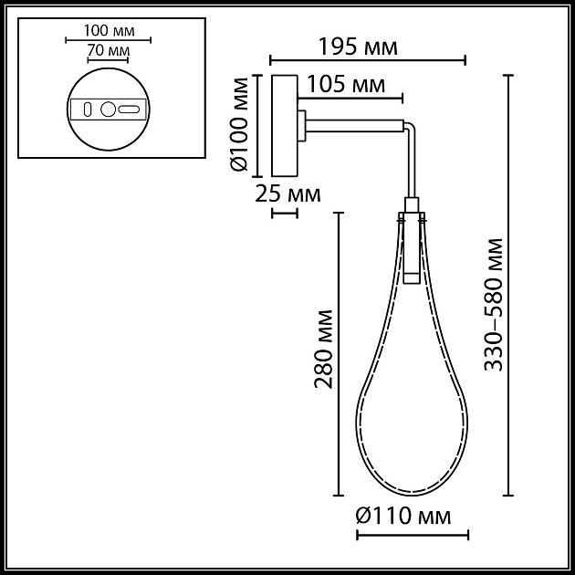 Настенный светильник ODEON LIGHT BRAID 7147/5WL - фото 2