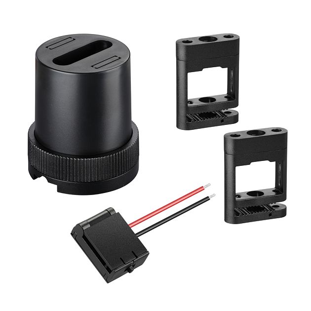 Комплект для текстильного шинопровода: накладная чаша-1шт; крепление для фиксации-2шт; токопровод-1ш NOVOTECH EASY 135260 - фото 1