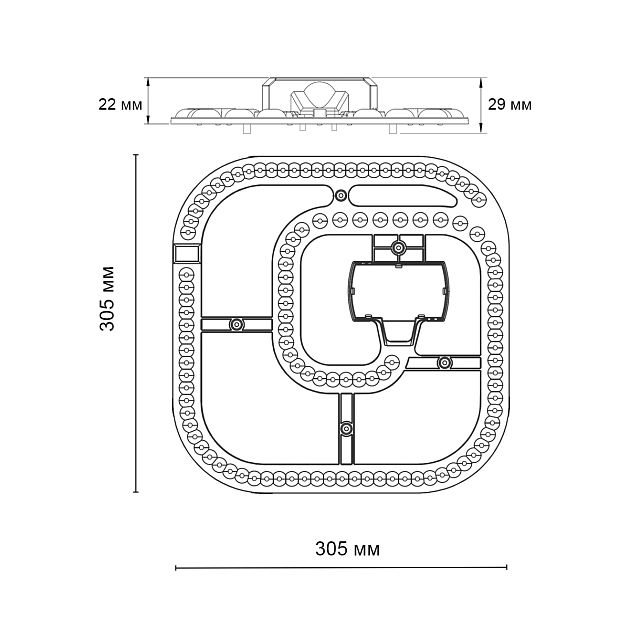 LED модуль с драйвером и линзованным рассеивателем на магнитах с ДУ NOVOTECH 357780 - фото 2