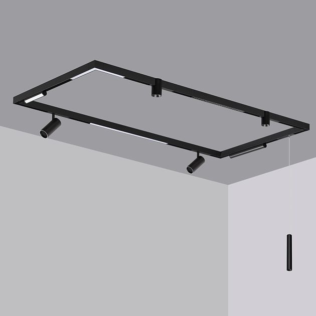 Шинопровод накладной/подвесной в комплекте заглушки 2шт, крышка и соединительная планка 1шт NOVOTECH VECTOR 135300 - фото 7