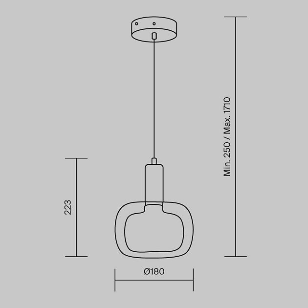 Подвесной светильник MAYTONI Vision MOD411PL-01G - фото 10