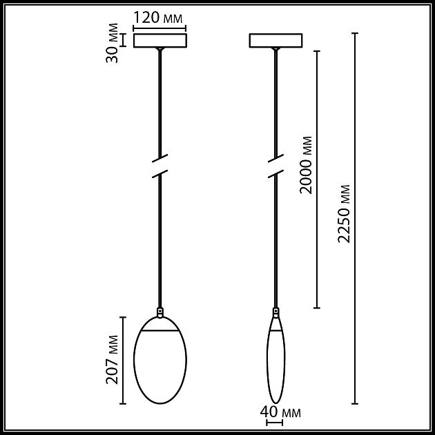 Подвес ODEON LIGHT PURA 7159/3L - фото 2