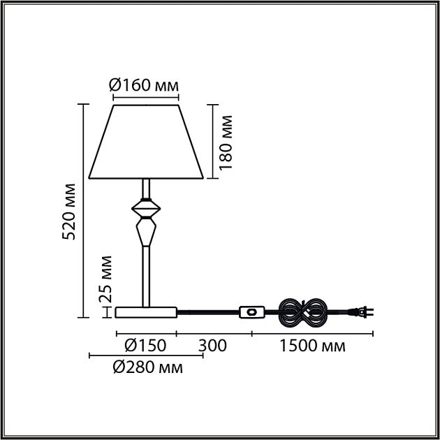 Настольная лампа LUMION VERMONT 8274/1T - фото 2