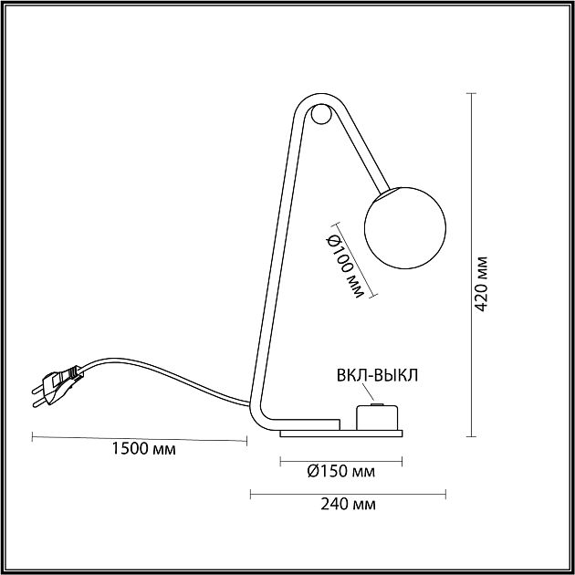Настольная лампа LUMION DEXTER 6500/1T - фото 2