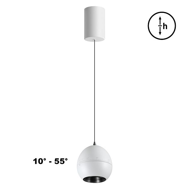 Подвес накладной, светодиодный с механизмом регулировки высоты, длина провода 2м NOVOTECH SFERO 359341 - фото 1