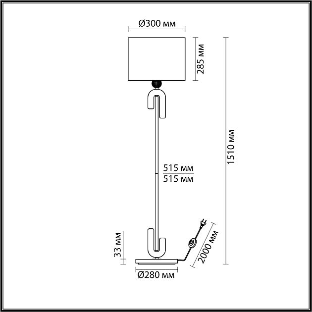 Торшер ODEON LIGHT Bagel 5410/1FA - фото 2