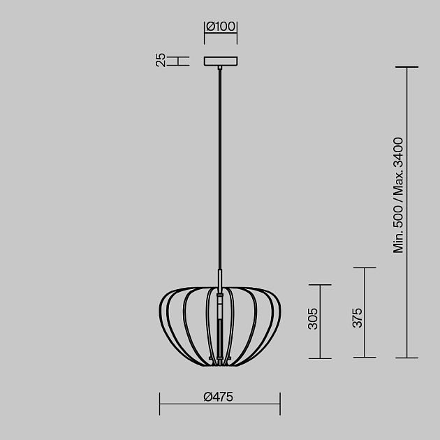 Подвесной светильник MAYTONI Cambio MOD398PL-01BR - фото 9