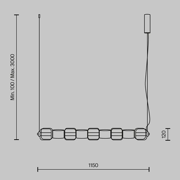 Подвесной светильник MAYTONI Ritmo MOD381PL-L45B3K - фото 6