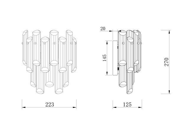 Настенный светильник (бра) MAYTONI Flare DIA200WL-02G - фото 3