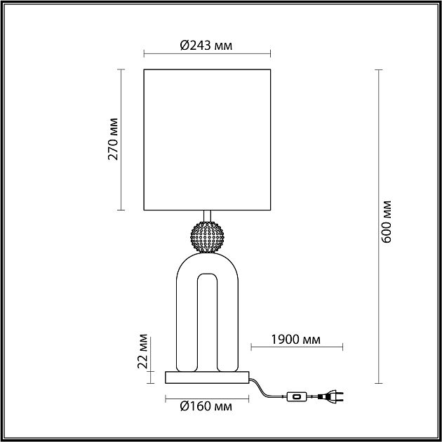 Настольная лампа ODEON LIGHT Bagel 5410/1T - фото 2