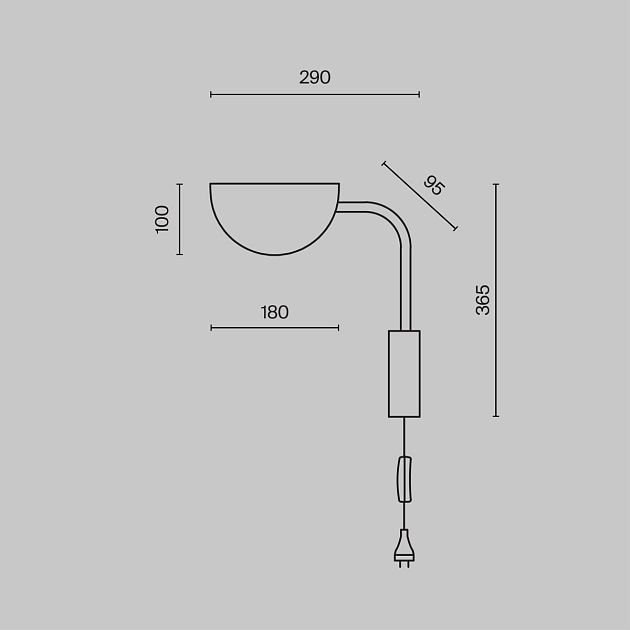Настенный светильник (бра) MAYTONI Mollis MOD126WL-01B - фото 3