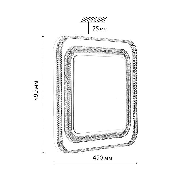 Настенно-потолочный светильник СОНЕКС SUZY SILVER 7685/EL - фото 3