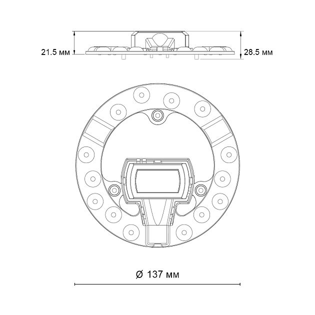 LED модуль с драйвером и линзованным рассеивателем на магнитах NOVOTECH 357749 - фото 2