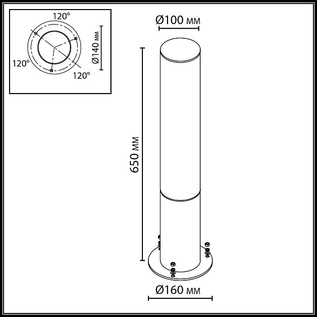 Уличный светильник ODEON LIGHT CORTENA 7180/18GL - фото 2